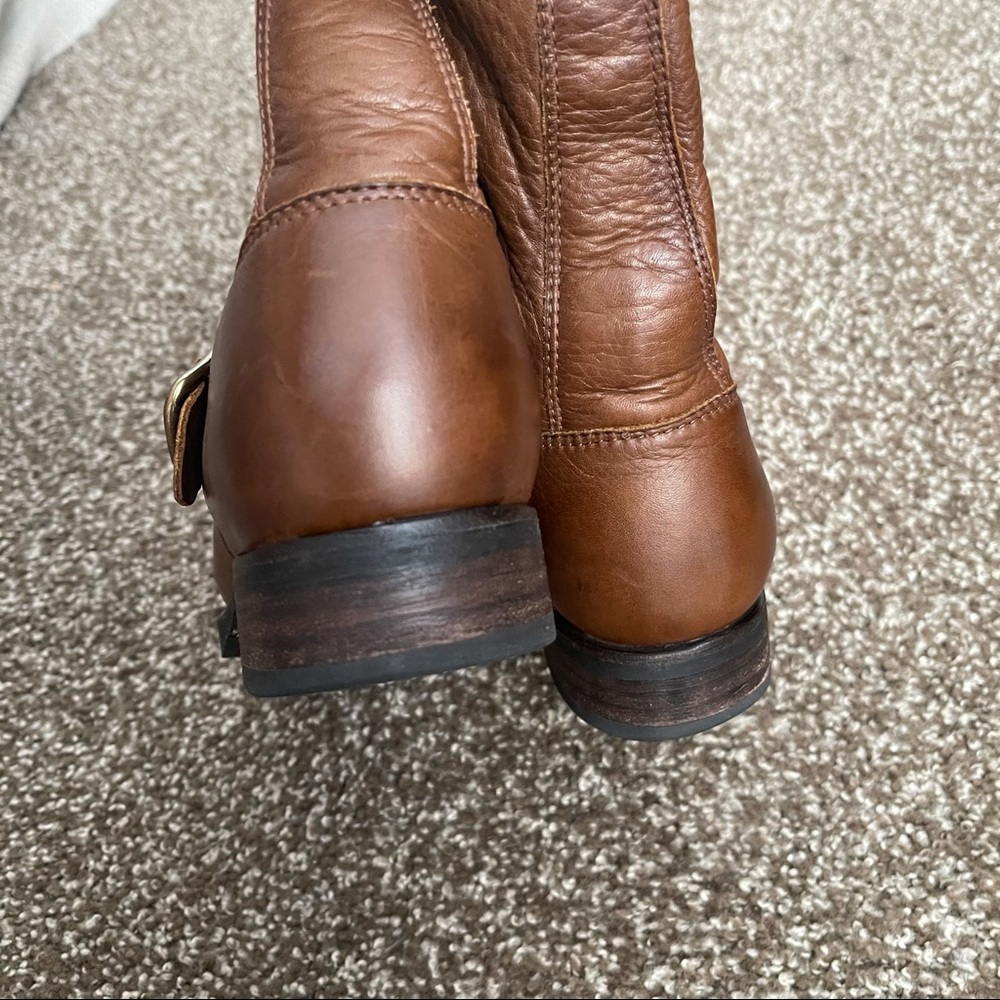 Frye Short Veronica Boots Size Nine Dark Brown 9 - Picture 7 of 9